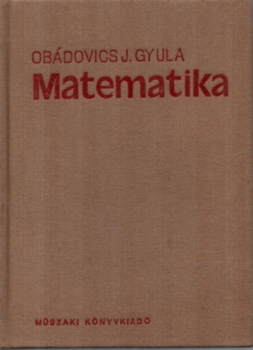 Obdovics J. Gyula - Matematika (Obdovics)