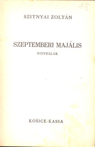 Szitnyai Zoltán - Szeptemberi majális