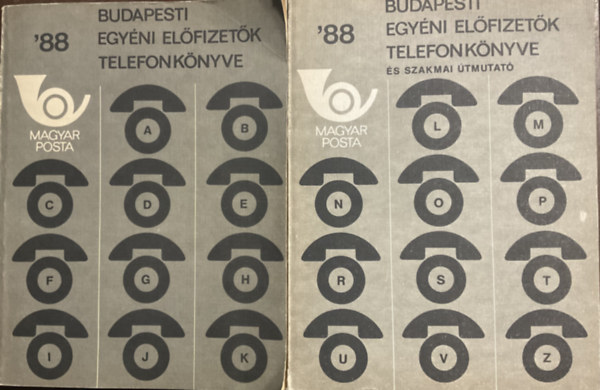 Budapesti egyni elfizetk telefonknyve 1988 I-II.