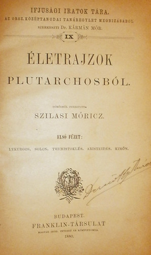 Szilasi Mricz  (ford.) - letrajzok Plutarchosbl