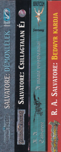 R. A. Salvatore - 4 db. Salvatore-fantasy: D�monl�lek + Csillagtalan �j + A m�gia visszhangjai + Bedwyr kardja