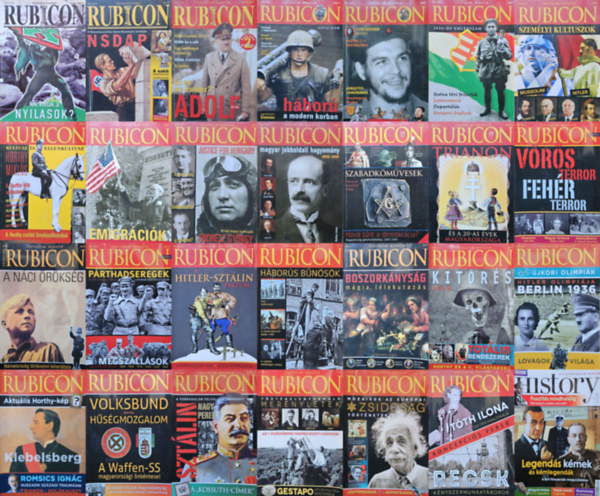 Rácz Árpád (főszerk.), Papp Gábor (szerk.) Rácz Árpád (szerk.) - 27 db Rubicon szórványszám: 2004/11 + 2005/8 + 2005/10-2006/1 Dupla szám 2. kiadás + 2006/2-3 + 2006/8 + 2006/9 + 2007/9 + 2007/10 + 2008/1 + 2008/5 + 2009/1-2 + 2010/2 + 2010/4-5 + 2011/2 + 2011/2 Különszám + 2011/5 + 2011/6 + 2011/7 +