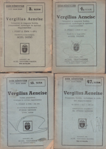 Sallustius Vergilius - 10 db. Diákkönyvtár, Tanulók könyvtára
