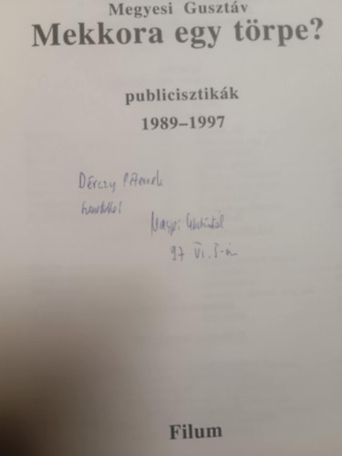 Megyesi Gusztáv - Mekkora egy törpe?