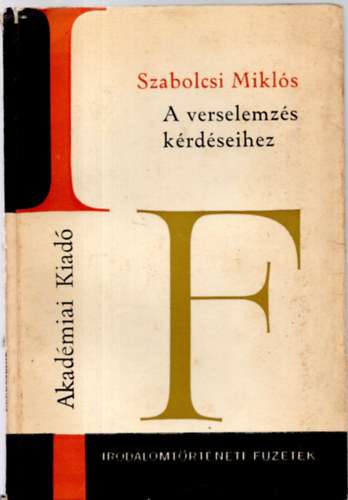 Szabolcsi Mikl�s - A verselemz�s k�rd�seihez