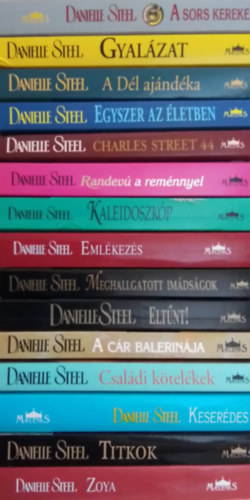 Danielle Steel - Danielle Steel knyvcsomag (15db) A sors kereke, Gyalzat, A dl ajndka, Egyszer az letben, Charles street 44, Randev a remnnyel, Kaleidoszkp, Emlkezs, Meghallgatott imdsgok, Eltnt!, A cr balerinja, Csaldi ktelkek,