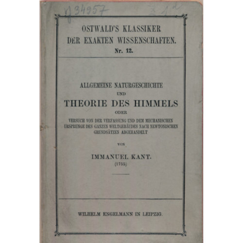 Immanuel Kant - Allgemeine naturgeschichte und theorie des himmels
