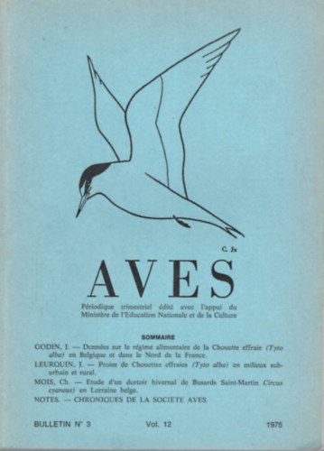 Aves - Donnees sur le regime alimentaire de la chouette effraie ( Tyto alba ) en Belgique et dans le nord de la France ( Madarak 1975. 12. szm )