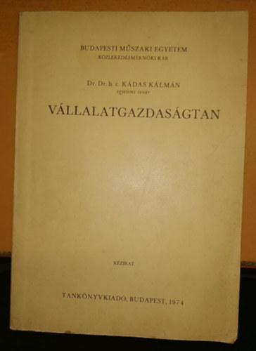 Dr. Kdas Klmn - Vllalatgazdasgtan