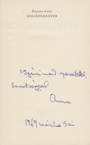 Hajnal Anna - K�lcs�nkeny�r  (v�logatott versford�t�sok)