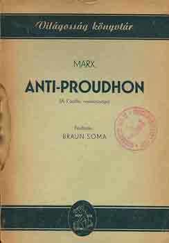 Marx - Anti-Proudhon (A filozfia nyomorsga)
