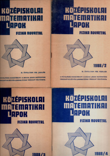 Fried Ervinn  (szerk.) - Kzpiskolai matematikai lapok fizika rovattal (1988. 1-10. szm teljes vfolyam.)