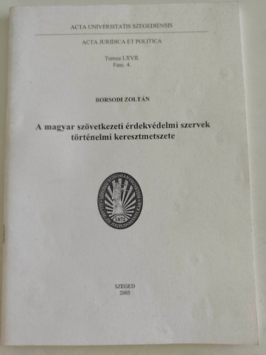 Borsodi Zoltn - A magyar szvetkezeti rdekvdelmi szervek trtnelmi keresztmetszete