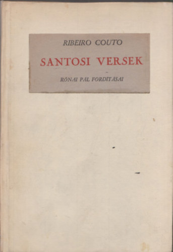 Rnai Pl  Ribeiro Couto (fordtotta) - Santosi versek (szmozott)