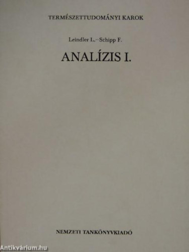Leindler L.-Schipp F. - Analzis I.