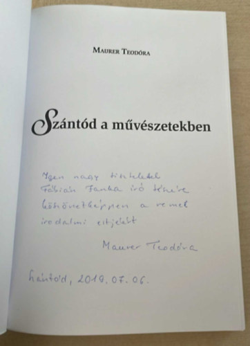Maurer Teod�ra - Sz�nt�d a m�v�szetekben