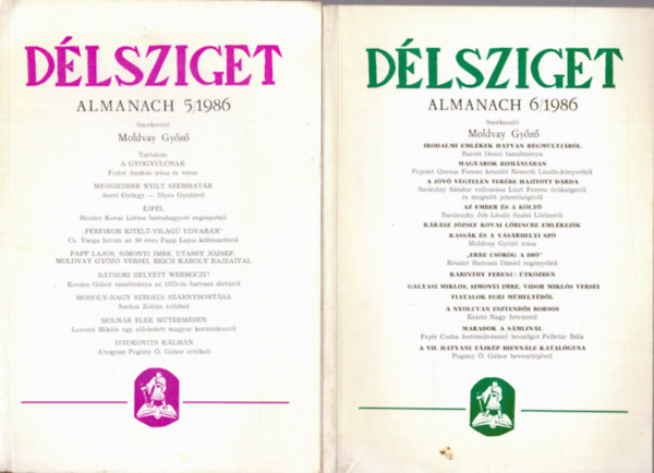 Moldvay Gyz szerk. - 2 db Dlsziget Almanac: 1986/5 s 1986/6. szmok