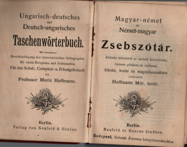 Hoffmann Mr  (szerk.) - Magyar-nmet s nmet-magyar zsebsztr