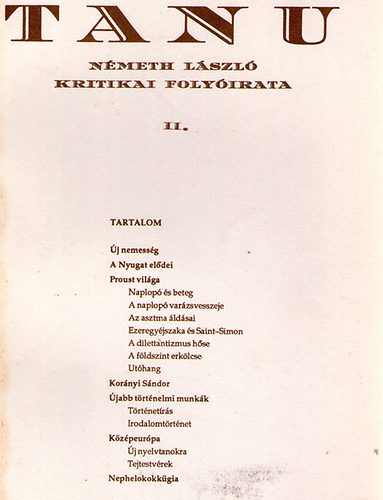 Tanu - Nmeth Lszl kritikai folyirata II. (Reprint)