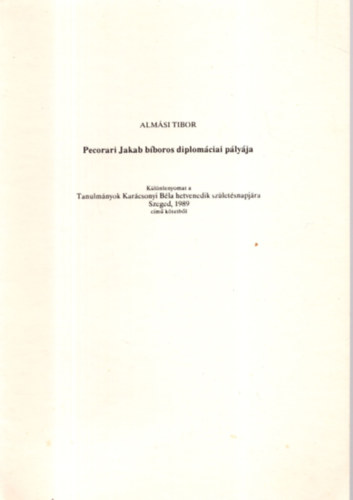 Almsi Tibor - Pecorari Jakab bboros diplomciai plyja