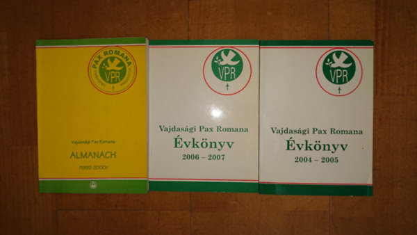 3 kiadvány a vajdasági keresztény életről: Vajdasági Pax Romana Évkönyv 2004-2005, Vajdasági Pax Romana Évkönyv 2005-2006, Vajdasági Pax Romana Almanach /1992-2000/