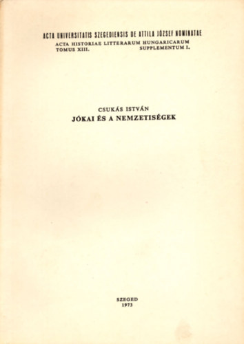 Csuk�s Istv�n - J�kai �s a nemzetis�gek