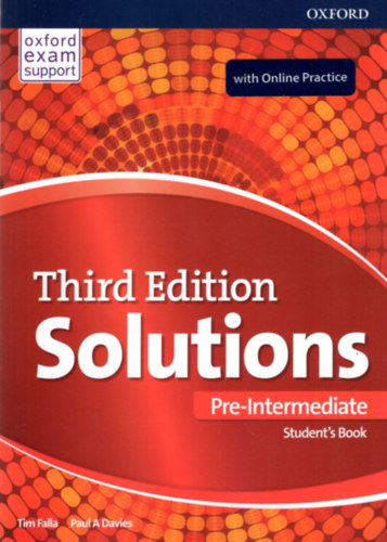 Paul A. Davies - R�zm�ves Zolt�n Tim Falla - Third Edition Solutions Pre-Intermediate Munkaf�zet + Student's Book ( Oxford )