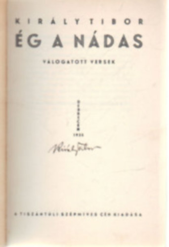 Király Tibor - Ég a nádas