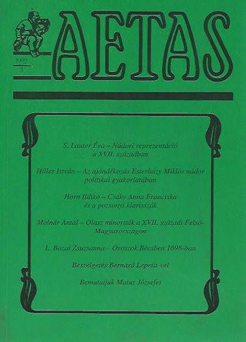 Lele József (szerk.) - Aetas - Történettudományi Folyóirat (1992-3)