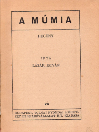 Lzr Istvn - A mmia