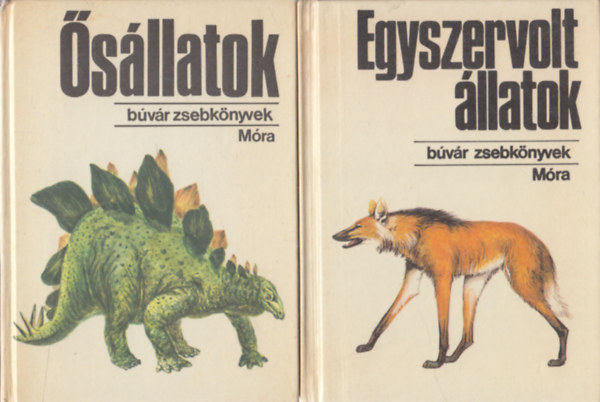 2 db kötet a Búvár Zsebkönyvek sorozatból: Ősállatok + Egyszervolt állatok