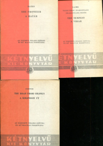 T�bb szerz� - 3 db angol-magyar k�tnyelv� kisreg�ny