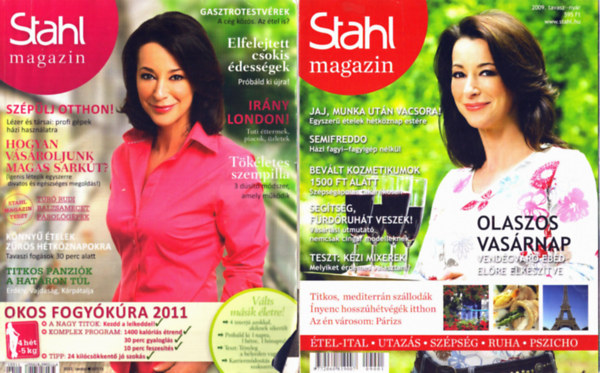 Stahl Judit  (f�szerk.) - 2 db Stahl magazin: 2009. tavasz-ny�r + 2011. tavasz