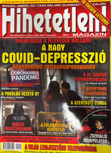 Hihetetlen magazin XXI. �vfolyam 11. (241.) sz�m 2021. november