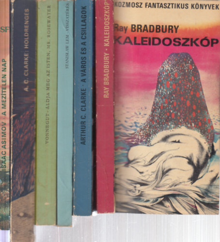 Arthur C. Clarke, Stanislaw Lem, Kurt Vonnegut Jr. Ray Bradbury - 6 db. klasszikus sci-fi (Kaleidoszkóp + A város és a csillagok + Visszatérés + Áldja meg az Isten, Mr. Rosewater - Az ötös számú vágóhíd + Holdrengés + A mezítelen nap)