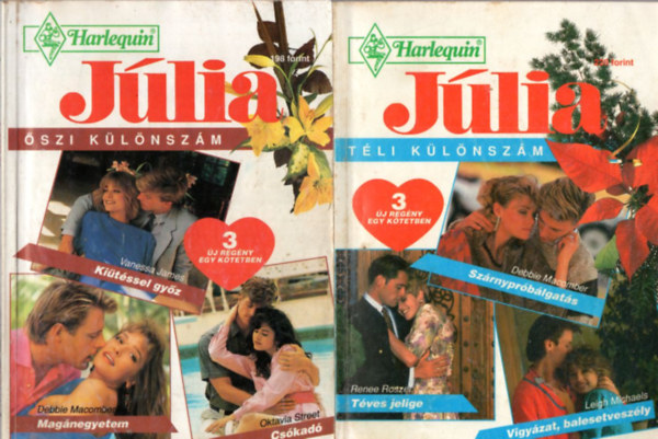 Renee Roszel, Leigh Michaels Debbie Macomber - 4 db Júlia különszám : 1994 évf. 2. tavasz + 4. nyár + 5. ősz, + 6. tél