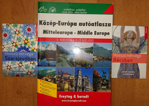 2 Hossz� h�tv�ge K�z�p-Eur�p�ban aj�nd�k K�z�p Eur�pa aut�atlasz�val (1:500000) - Hossz� h�tv�ge B�csben, Hossz� h�tv�ge Szarajev�ban