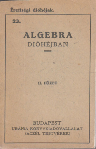 Algebra dihjban II. fzet