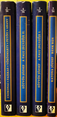 Katona József, Csokonai Vitéz Mihály, Fazekas Mihály, Vörösmarty Mihály, Petőfi Sándor, Arany János Eötvös József - 3 db könyv a Magyar Irodalom Remekei sorozatból: Katona József: Bánk Bán - Eötvös József: A falu jegyzője I-II - Dorottya - Ludas Matyi - Csongor és Tünde - János vitéz - Toldi