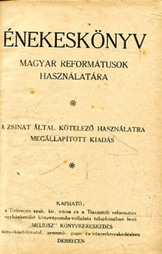 nekesknyv magyar reformtusok hasznlatra