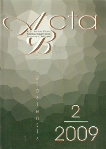 Acta Beregsasiensis 2009 2. k�tet