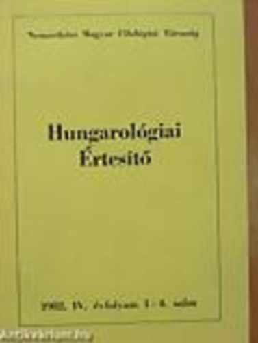 Jankovics Jzsef - Hungarolgiai rtest 1981. III. vfolyam 1-2. szm