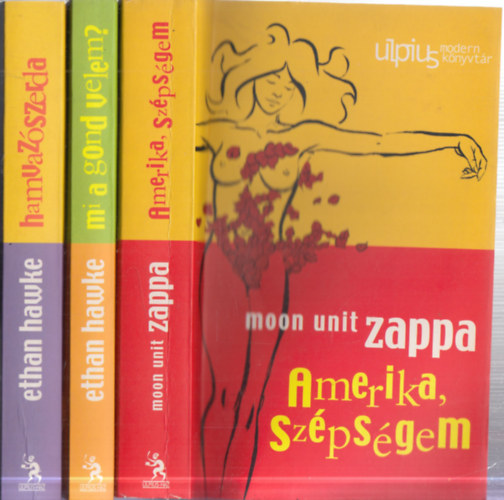 Ethan Hawke Moon Unit Zappa - 3 db. romantikus k�nyv: Amerika, sz�ps�gem + Mi a gond velem? + Hamvaz�szerda