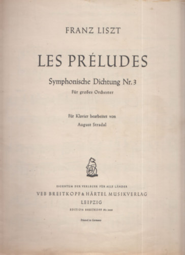 Franz Liszt - Les prludes - Symphonische Distung Nr.3