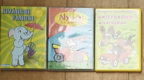 3db DVD a legkisebbeknek - A Kisvakond a v�rosban, Nyuszi �s a var�zsecset, K�v�ncsi F�ncsi