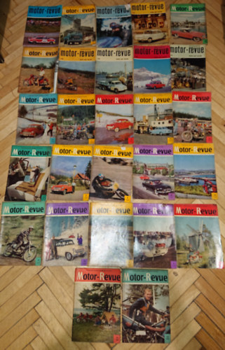 27 db Tscheslovakische Motor-Revue magazin:1961/7,9,10,11,12,1962/11,12 1963/a januri szm kivtelvel mind a 11 szm, 1964/1,2,10, 11 1965/5 1966/1,2,3,4, 1968/3, 1975/9