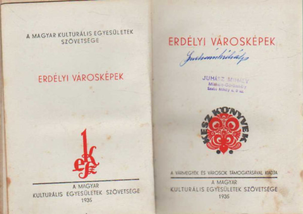 Magyar Kultur�lis Egyes�l.Sz�v - Erd�lyi v�rosk�pek