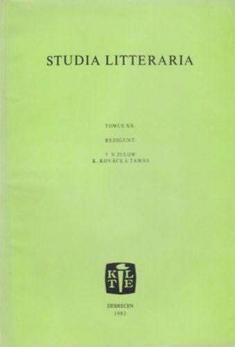 K. Kovács - Studia Litteraria Tomus XX.