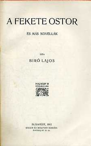 B�r� Lajos - A fekete ostor �s m�s novell�k