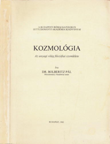 Bolberitz P�l - Filoz�fiai kozmol�gia